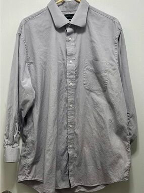 Men's Long-Sleeve Dress Shirt in Light Gray